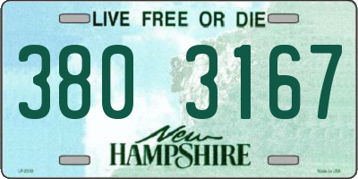 NH license plate 3803167