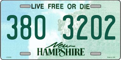 NH license plate 3803202