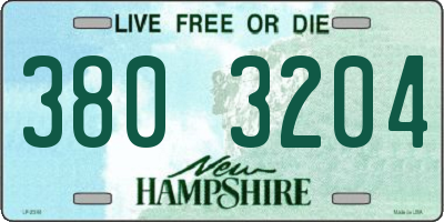 NH license plate 3803204