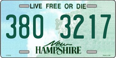 NH license plate 3803217