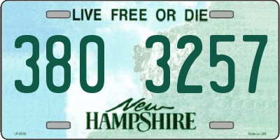 NH license plate 3803257
