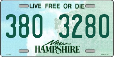 NH license plate 3803280