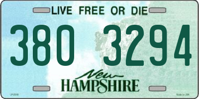 NH license plate 3803294