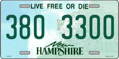 NH license plate 3803300