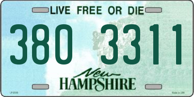 NH license plate 3803311