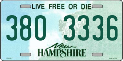 NH license plate 3803336