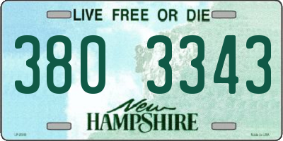 NH license plate 3803343