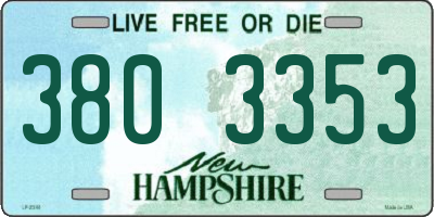NH license plate 3803353