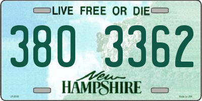NH license plate 3803362