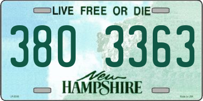 NH license plate 3803363