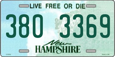 NH license plate 3803369