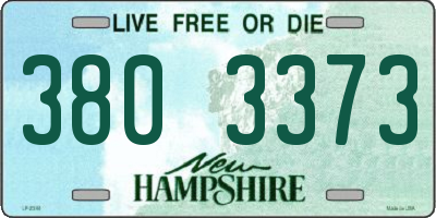 NH license plate 3803373