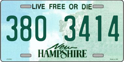 NH license plate 3803414