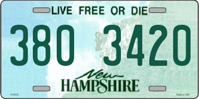NH license plate 3803420