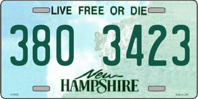 NH license plate 3803423