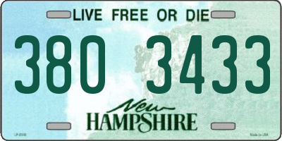 NH license plate 3803433