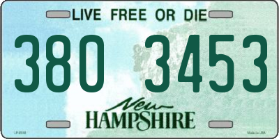 NH license plate 3803453