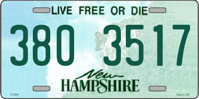 NH license plate 3803517