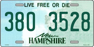 NH license plate 3803528