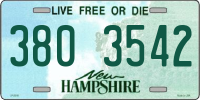 NH license plate 3803542