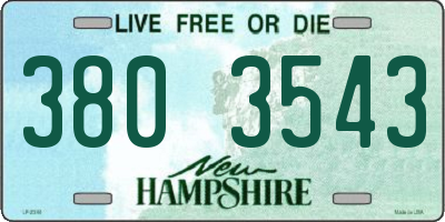 NH license plate 3803543