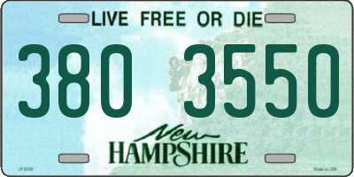 NH license plate 3803550