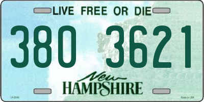 NH license plate 3803621
