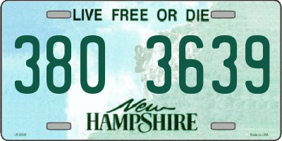 NH license plate 3803639