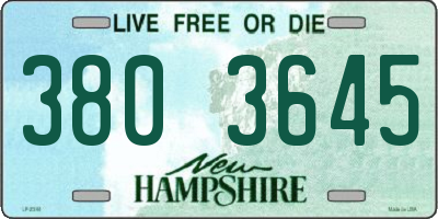 NH license plate 3803645