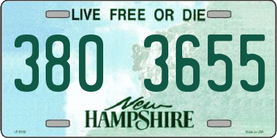 NH license plate 3803655