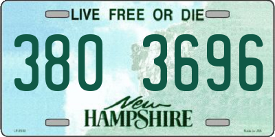 NH license plate 3803696