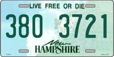 NH license plate 3803721