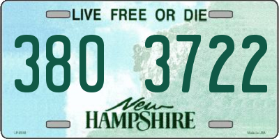 NH license plate 3803722