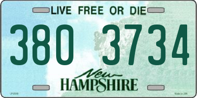 NH license plate 3803734