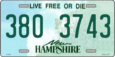 NH license plate 3803743