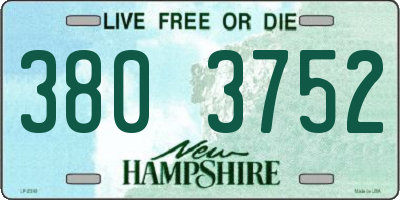 NH license plate 3803752