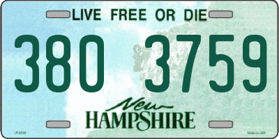 NH license plate 3803759