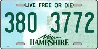 NH license plate 3803772