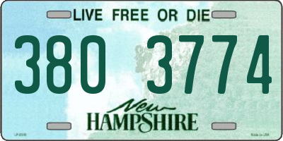 NH license plate 3803774