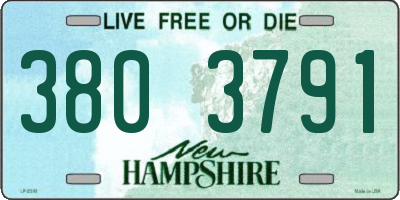 NH license plate 3803791