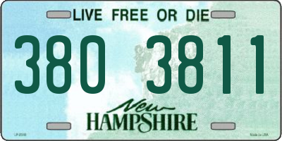 NH license plate 3803811