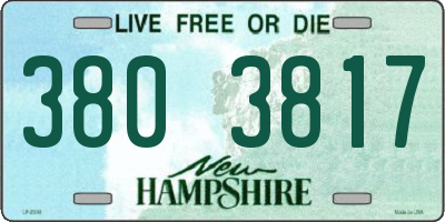 NH license plate 3803817