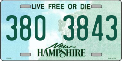 NH license plate 3803843