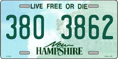 NH license plate 3803862
