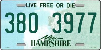 NH license plate 3803977