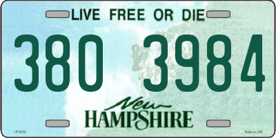 NH license plate 3803984