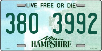 NH license plate 3803992