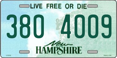 NH license plate 3804009