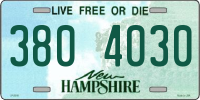 NH license plate 3804030