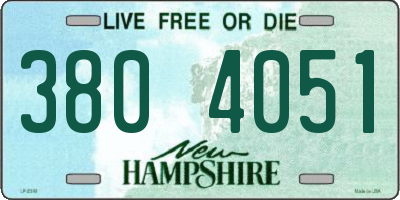 NH license plate 3804051